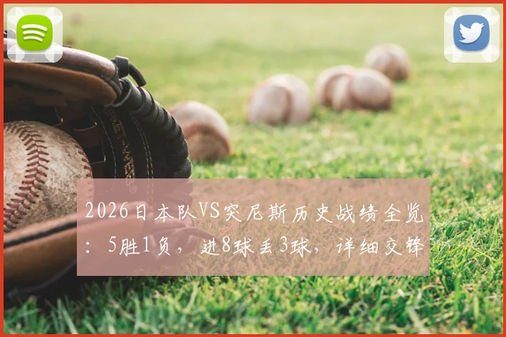 2026日本队VS突尼斯历史战绩全览：5胜1负，进8球丢3球，详细交锋记录解析